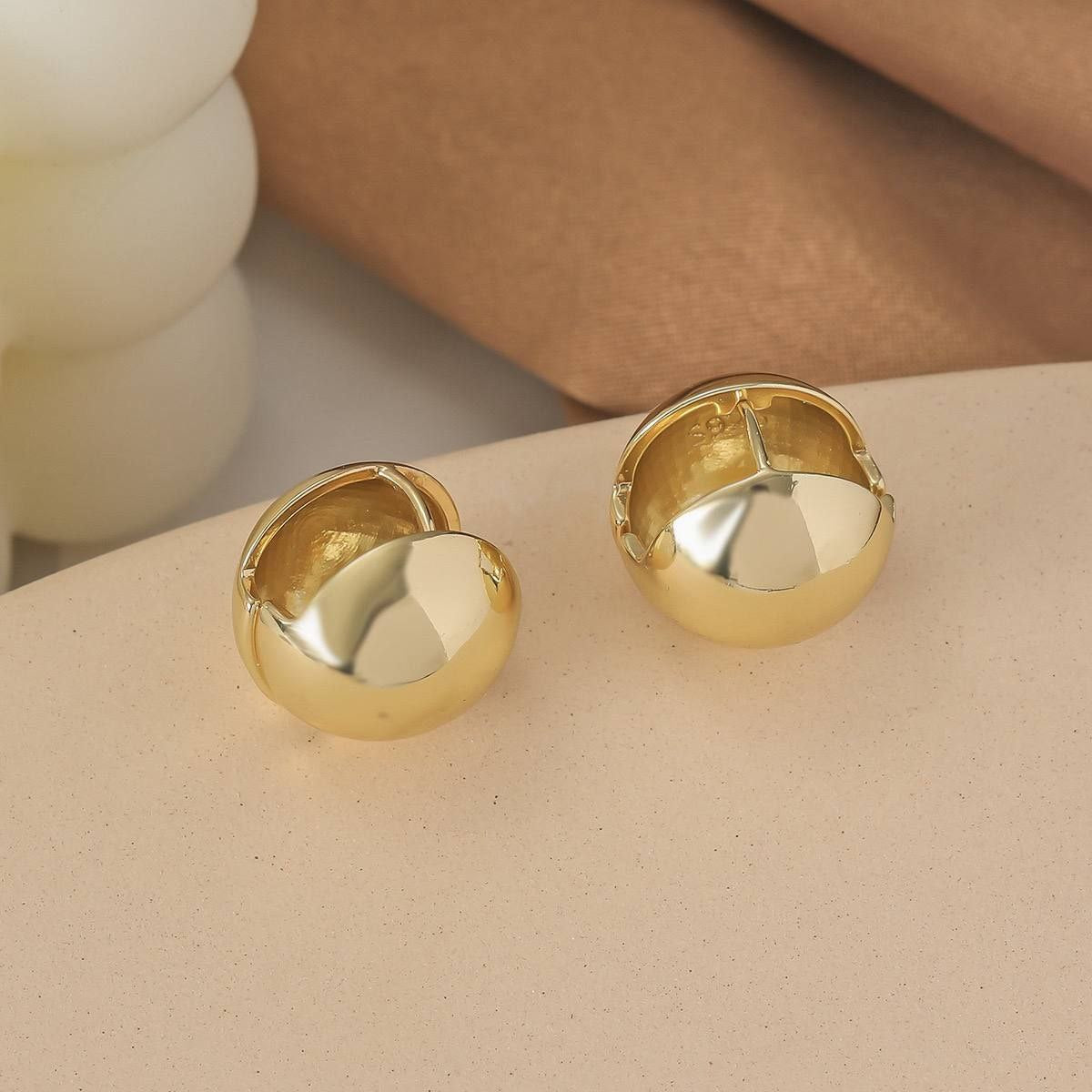 Elegant Gold Stainless Steel Earrings S1