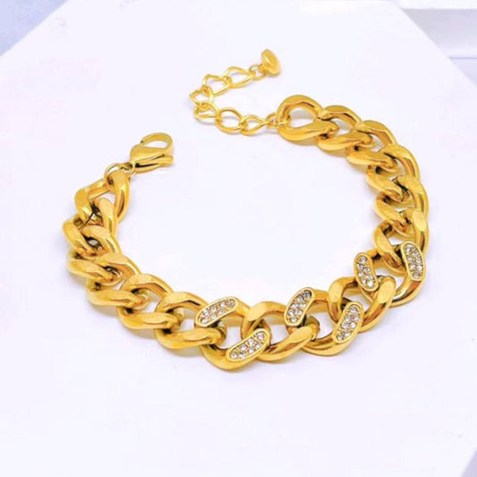 Elegant Gold Stainless Steel Bracelet S1