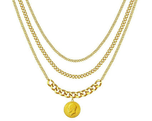 Queen Gold Stainless Set – Necklace & Bracelet S1