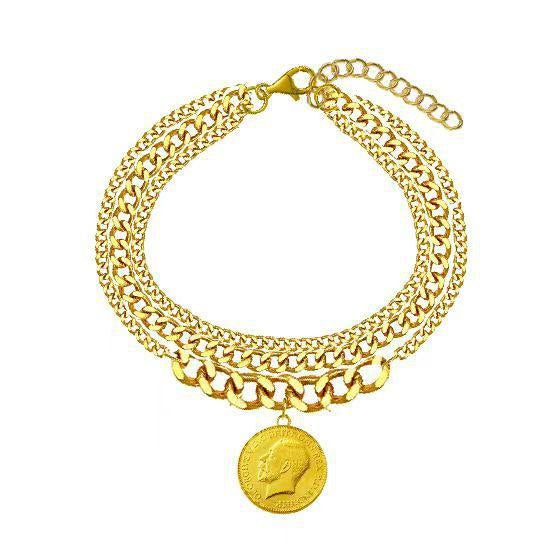 Queen Gold Stainless Set – Necklace & Bracelet S1