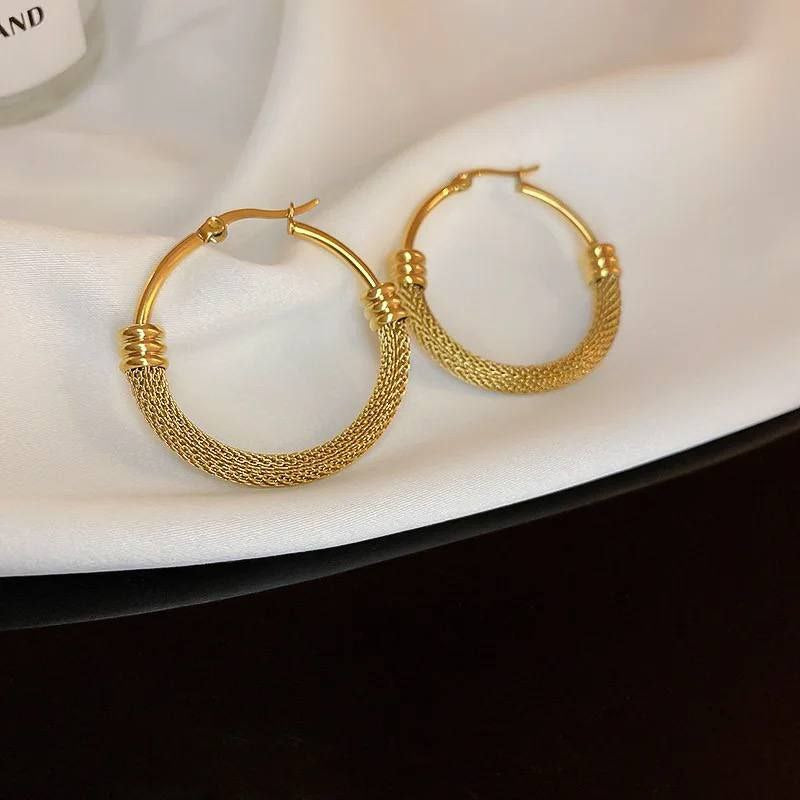 Gold Heart Stainless Steel Earrings S1