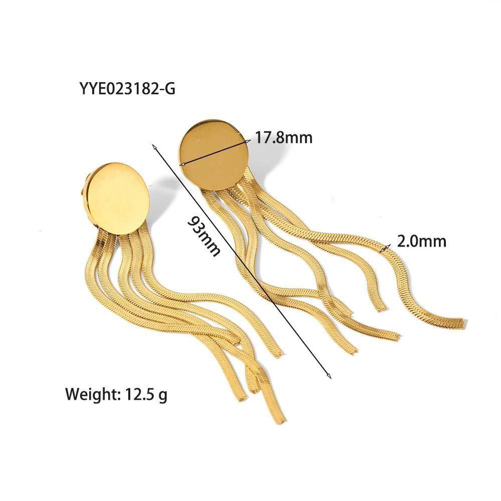 Gold Heart Stainless Steel Earrings S1