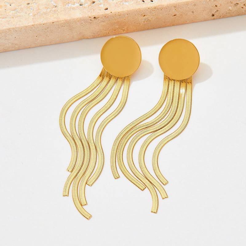 Gold Heart Stainless Steel Earrings S1