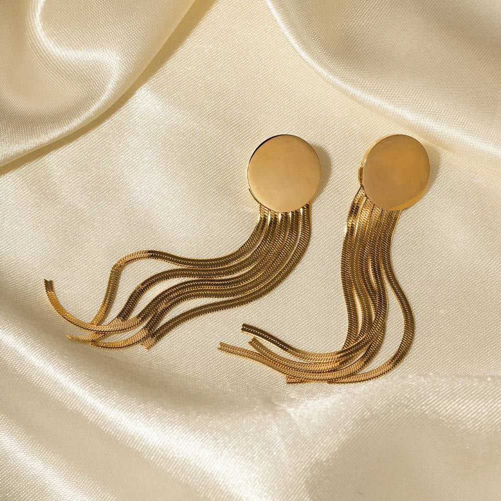 Gold Heart Stainless Steel Earrings S1