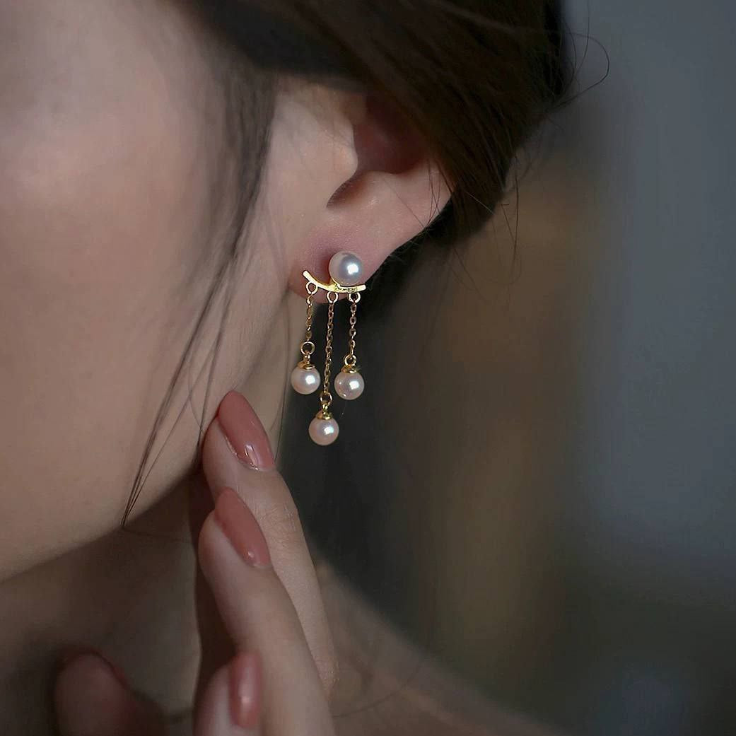 Gold Heart Stainless Steel Earrings simple S1