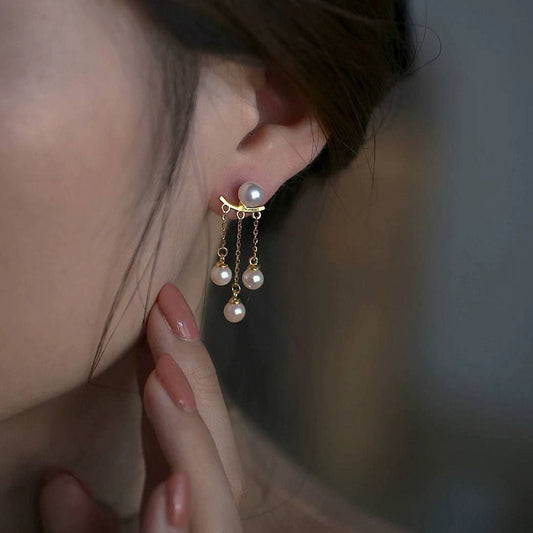 Gold Heart Stainless Steel Earrings simple S1