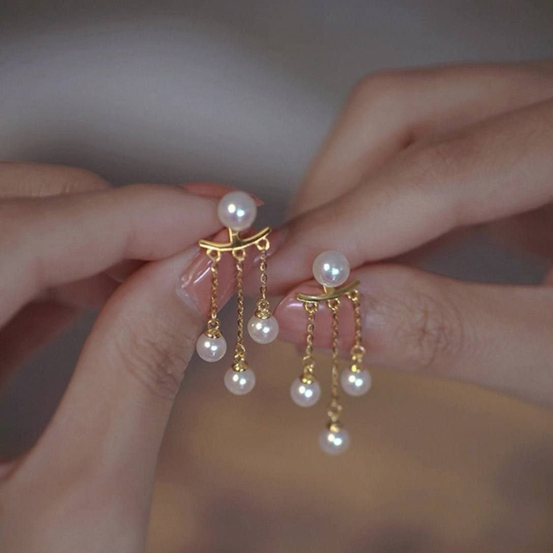 Gold Heart Stainless Steel Earrings simple S1