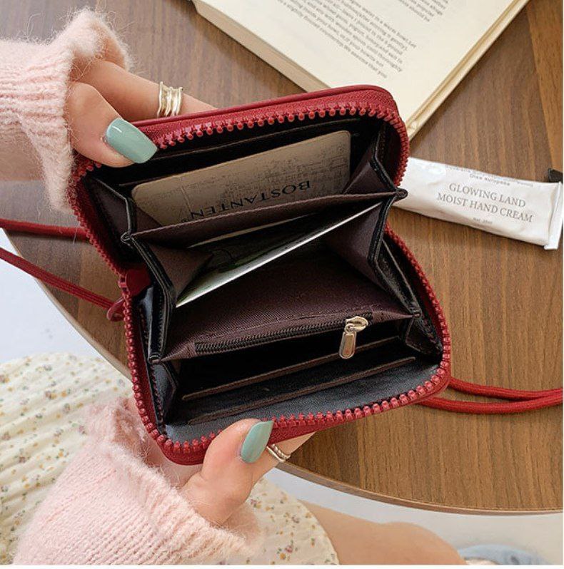 Infinity One-Zipper Wallet with Keychain & Neck Strap S1