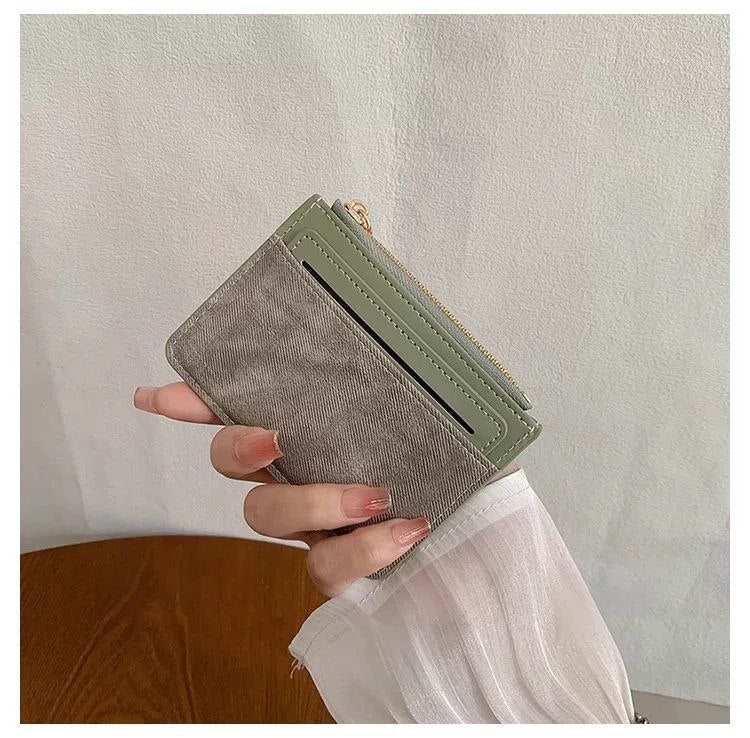 Infinity Trendy Denim Slim Card Holder with Zipper & Bag Clip S1     code : 1719