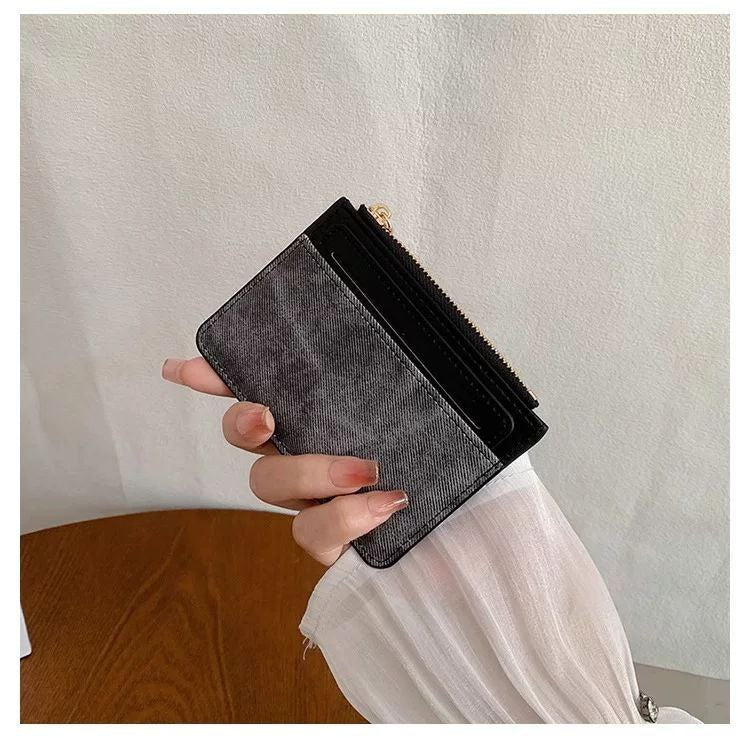 Infinity Trendy Denim Slim Card Holder with Zipper & Bag Clip S1     code : 1719