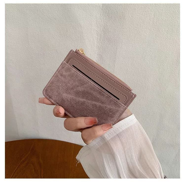 Infinity Trendy Denim Slim Card Holder with Zipper & Bag Clip S1     code : 1719