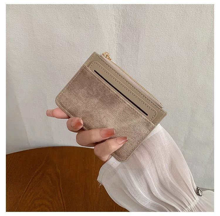 Infinity Trendy Denim Slim Card Holder with Zipper & Bag Clip S1     code : 1719