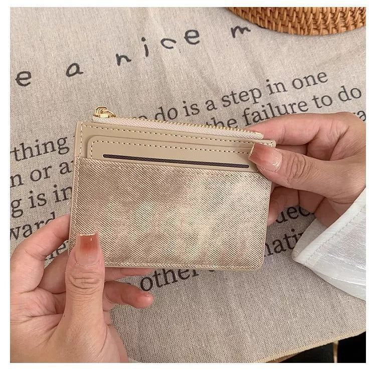 Infinity Trendy Denim Slim Card Holder with Zipper & Bag Clip S1     code : 1719