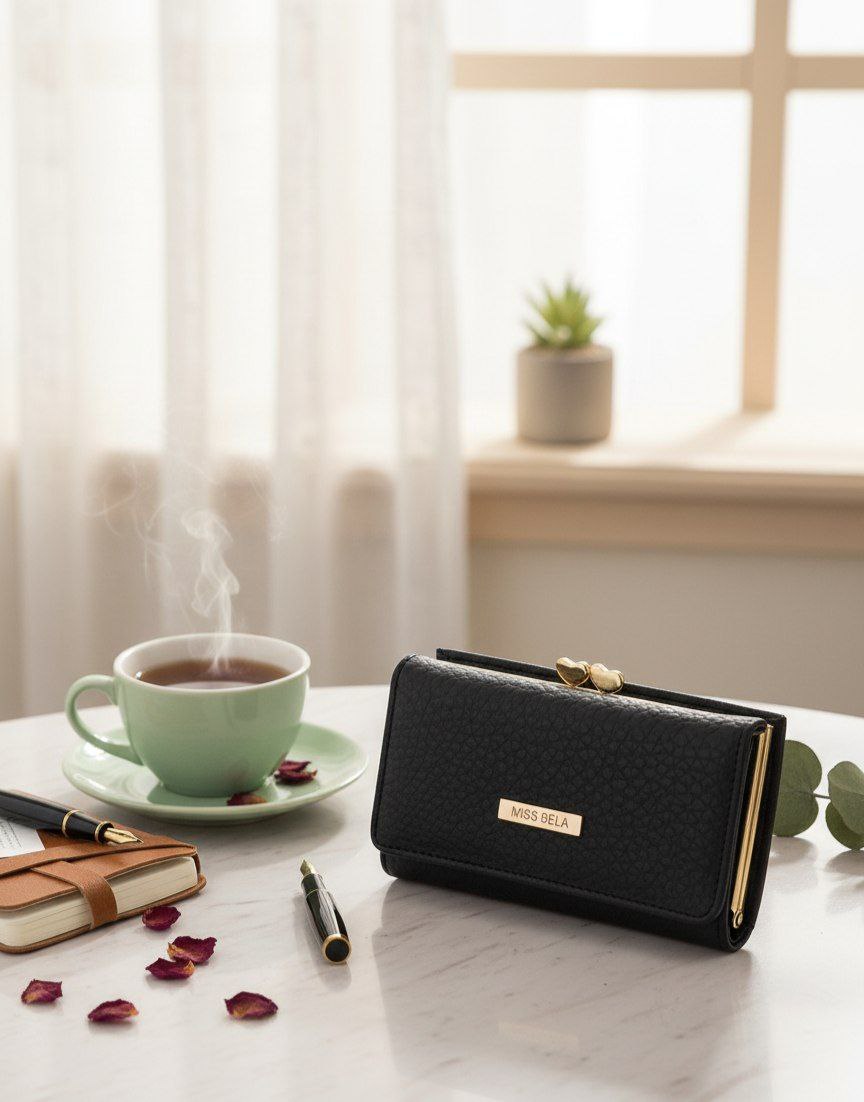 Medium Wallet with Snap – Premium Leather Finish S1    code:R90