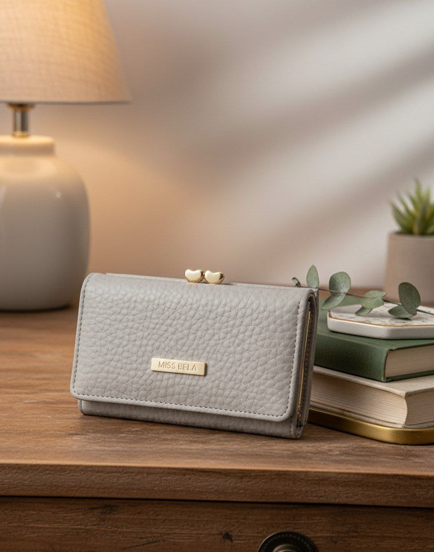 Medium Wallet with Snap – Premium Leather Finish S1    code:R90