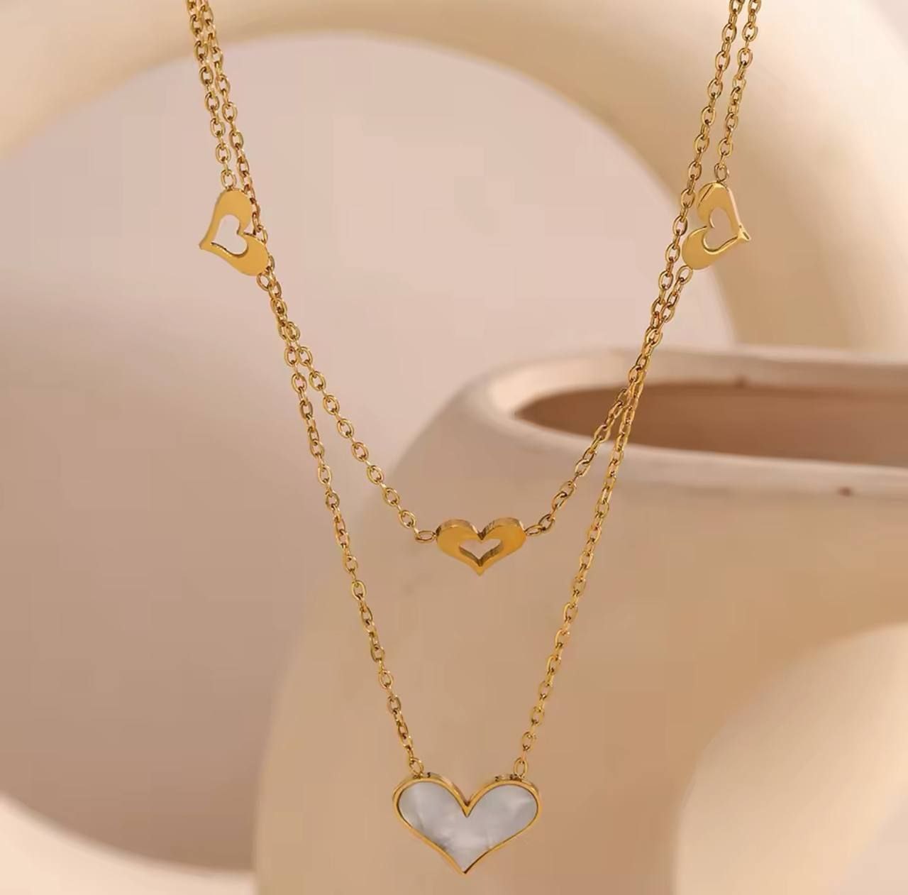 Double Layer Elegance Necklace – Pure 316 Stainless S1