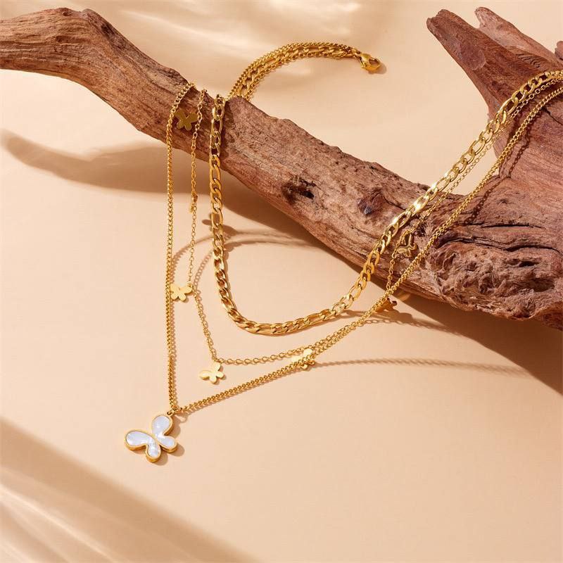 Triple Layer Elegance Necklace – Pure 316 Stainless S1