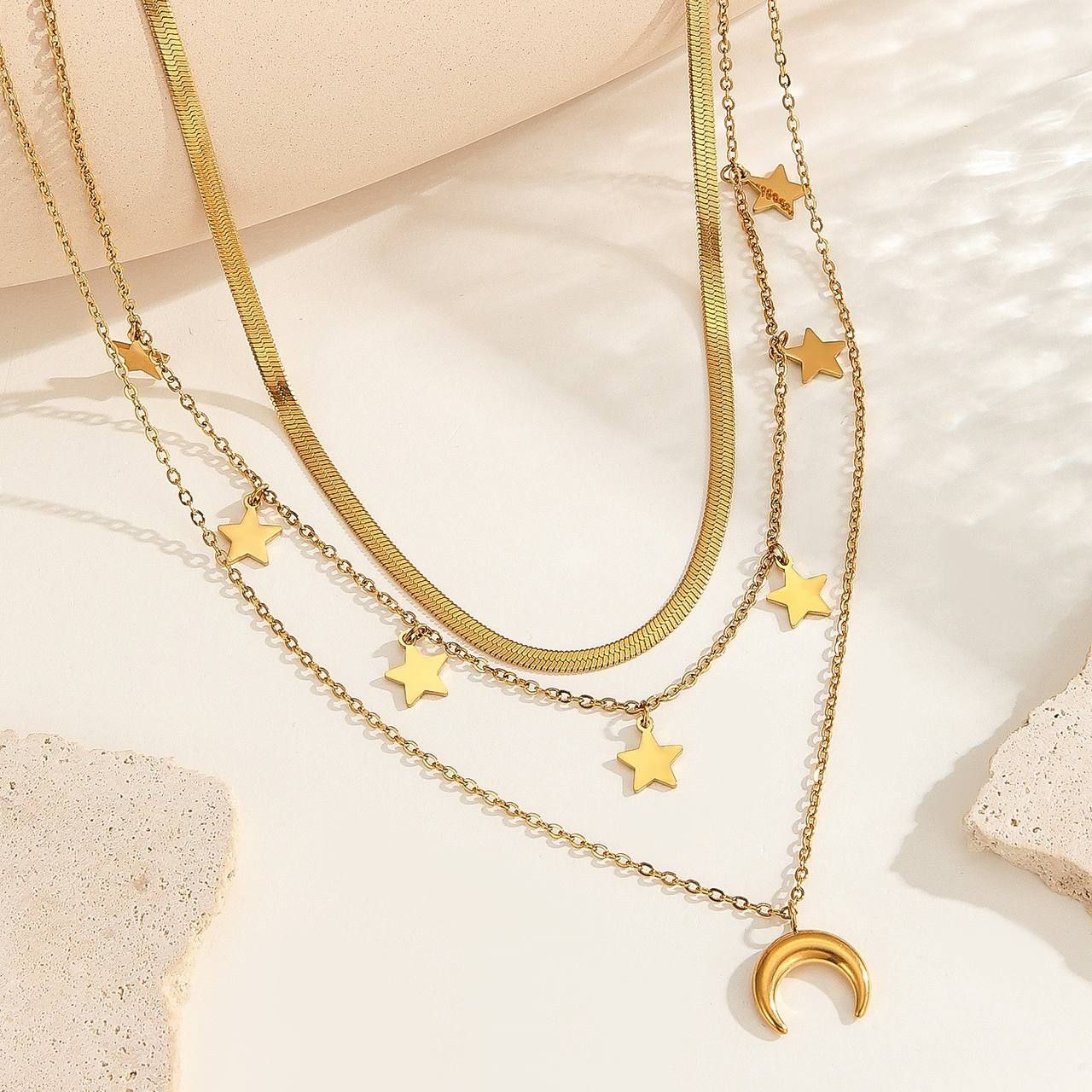 Triple Layer Necklace – Pure 316 Stainless Steel S1