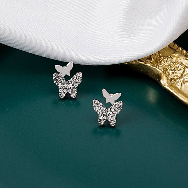 316 Stainless Steel Stud Earring – Zircon Stones (Single Piece) S1