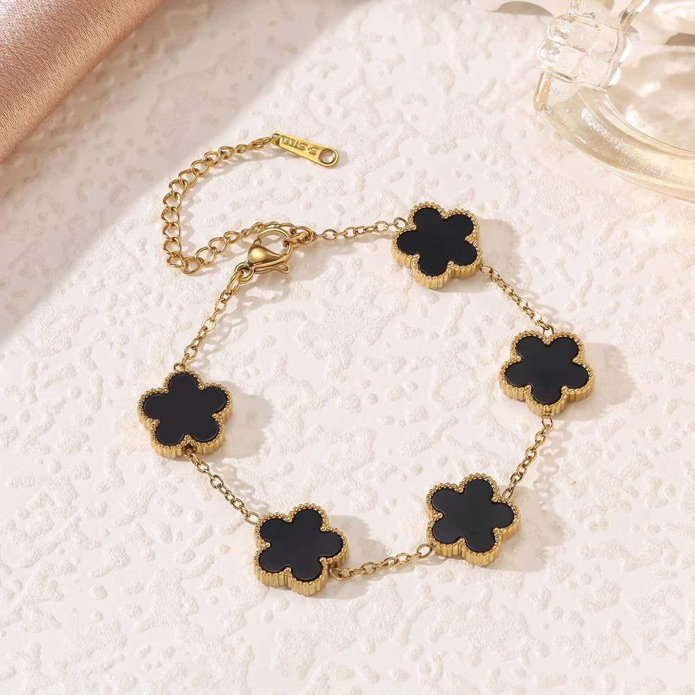 Five-Petal Flower Bracelet – Pure 316 Stainless Steel S1