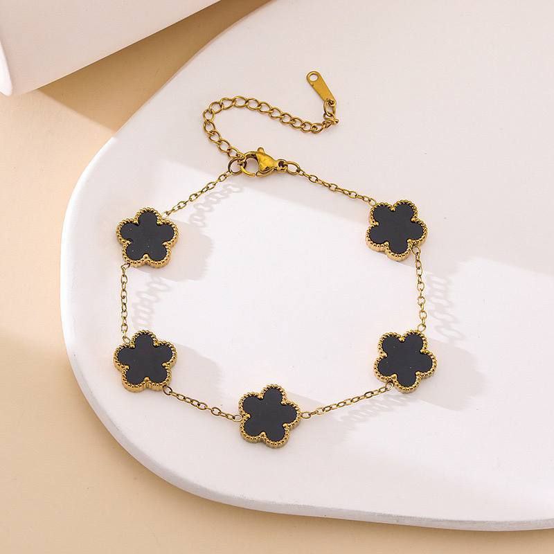 Five-Petal Flower Bracelet – Pure 316 Stainless Steel S1