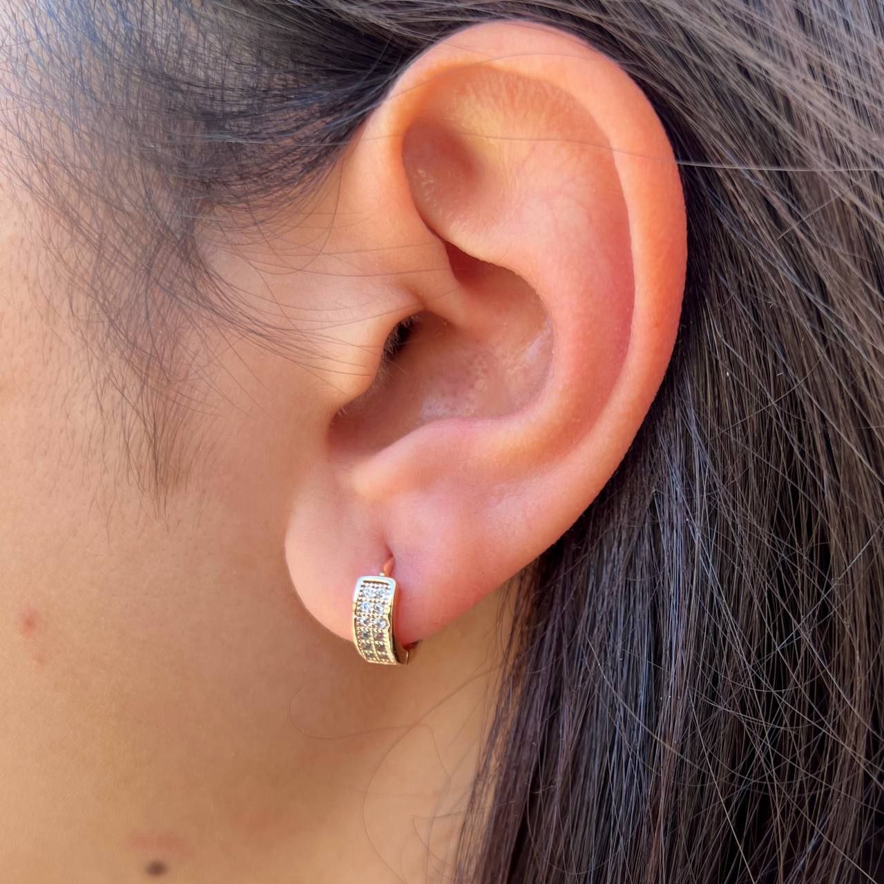 Gold Plated Stud Earrings – Chinese Gold (Pair) S1