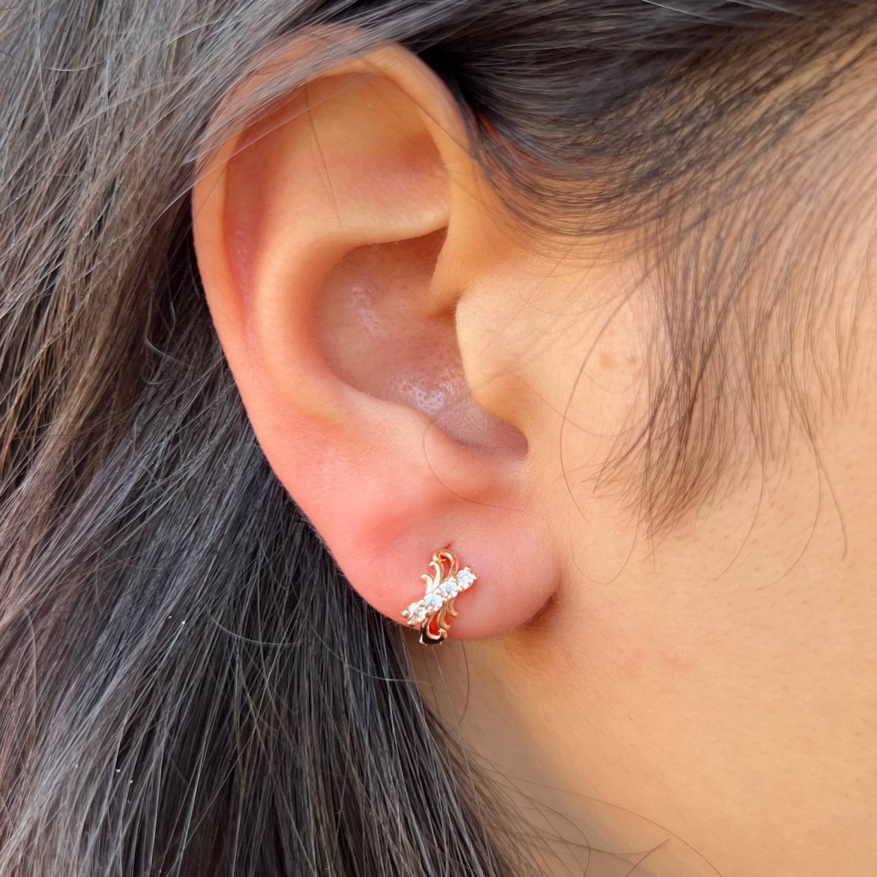 Gold Plated Stud Earrings – Chinese Gold (Pair) S1