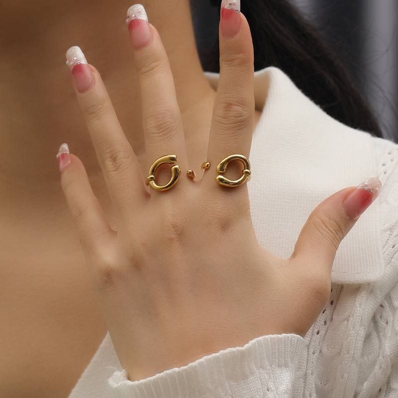 Pure 316 Stainless Steel Ring – Heavy Quality, Real Gold Plated S1