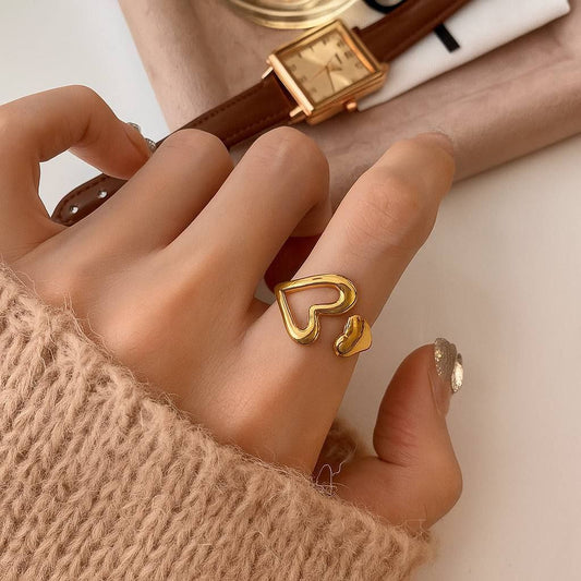 Pure 316 Stainless Steel Ring – Heavy Quality, Real Gold Plated S1