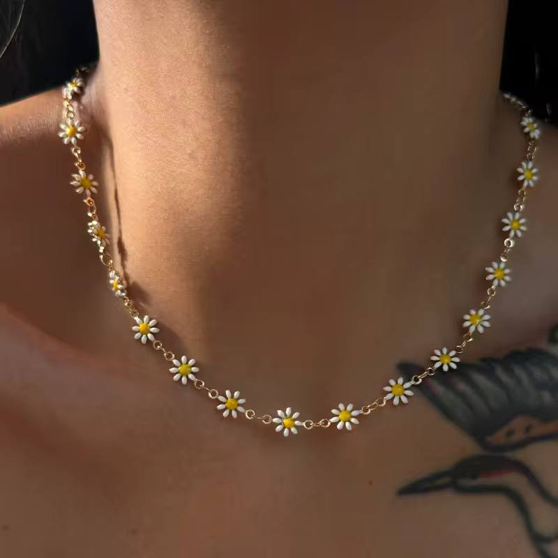 Full Sunflower Set – Pure 316 Stainless Steel (Necklace + Bracelet) S1
