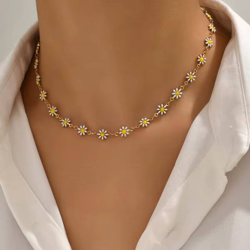 Full Sunflower Set – Pure 316 Stainless Steel (Necklace + Bracelet) S1