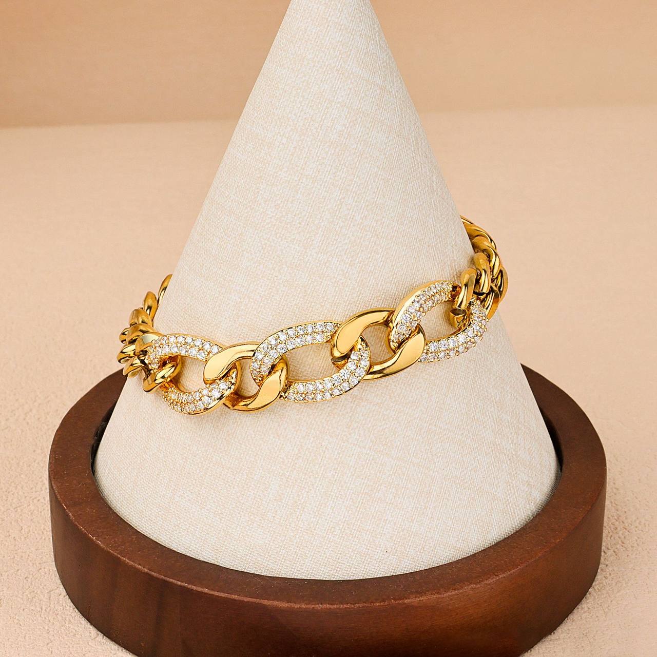 Bangle – Pure 316 Stainless Steel with Zircon Stones S1