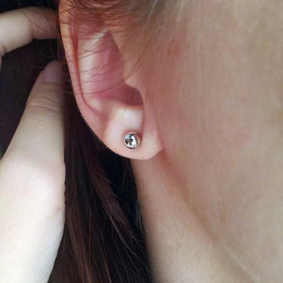 Stud Piercing – Pure 316 Stainless Steel with Zircon Stone S1