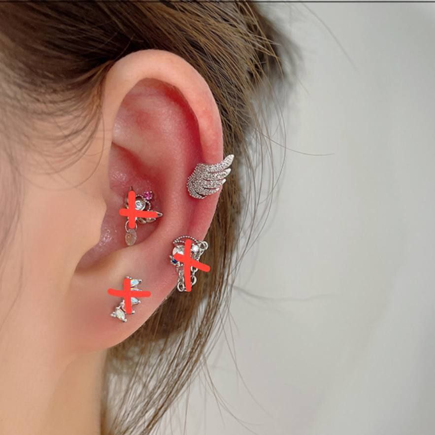 Bar Back Piercing – Pure 316 Stainless Steel with Zircon Stones S1