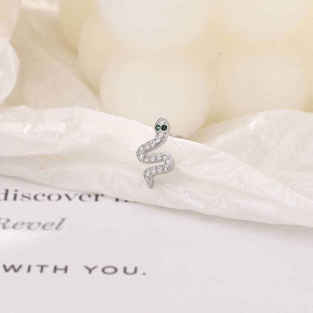 Bar Back Piercing – Pure 316 Stainless Steel with Zircon Stones S1