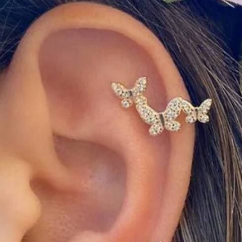 Bar Back Piercing – Pure 316 Stainless Steel with Zircon Stones S1