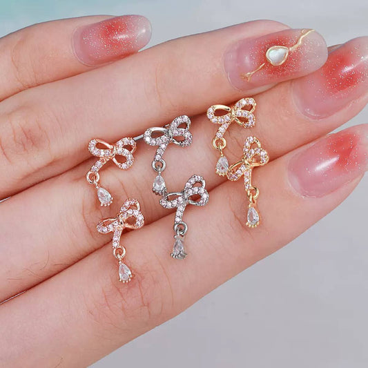 Bar Back Piercing – Pure 316 Stainless Steel with Zircon Stones S1