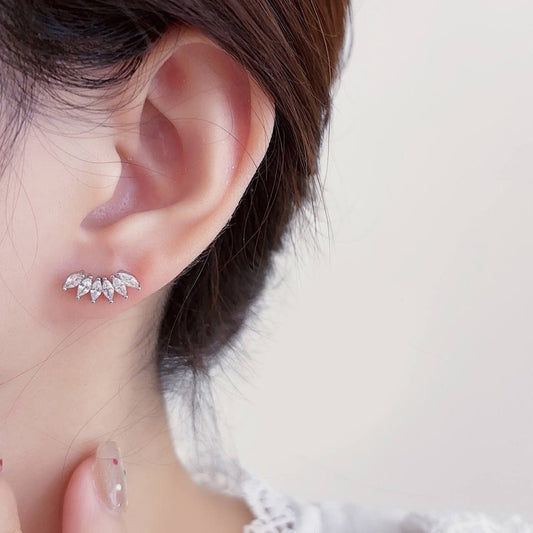 Bar Back Piercing – Pure 316 Stainless Steel with Zircon Stones S1