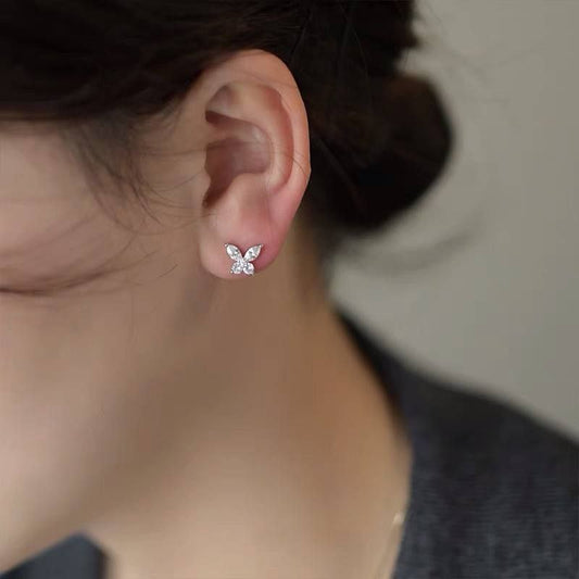 Bar Back Piercing – Pure 316 Stainless Steel with Zircon Stones S1