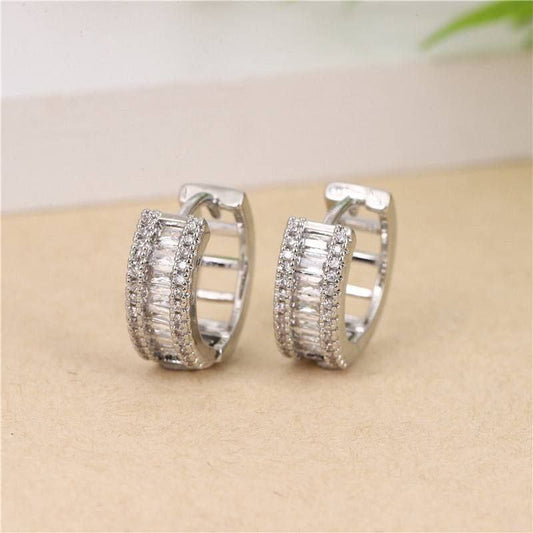 Bar Stud Piercing – Pure 316 Stainless Steel with Colored Zircon Stones S1