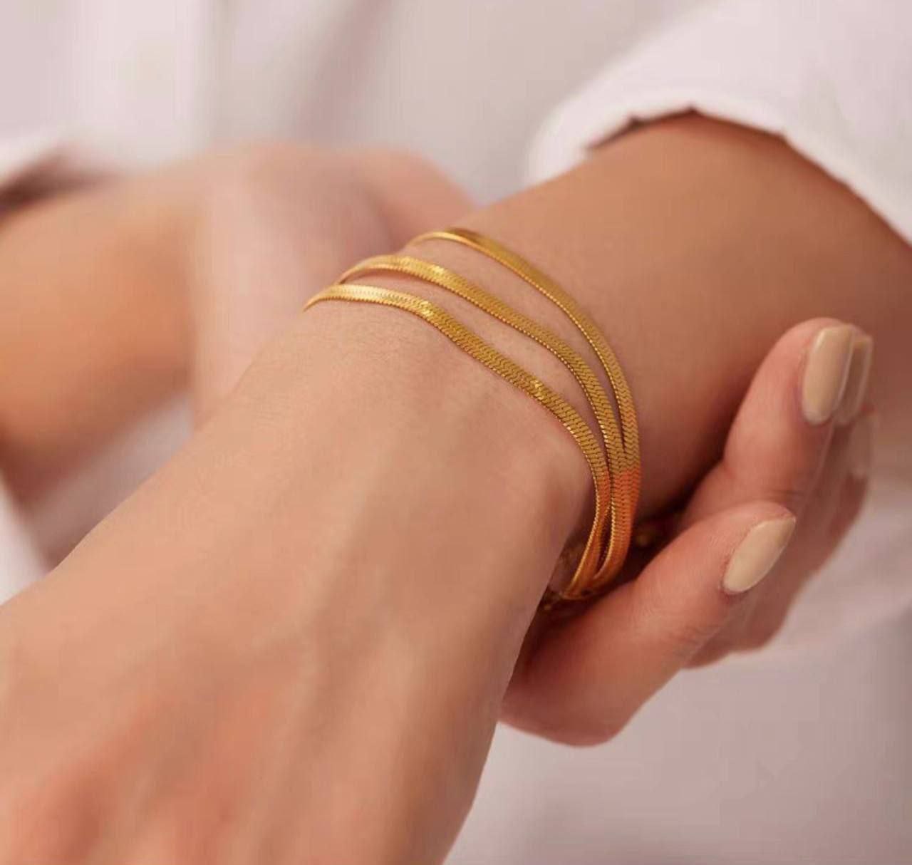 3-Layer Snake Chain Bracelet – Pure 316 Stainless Steel S1