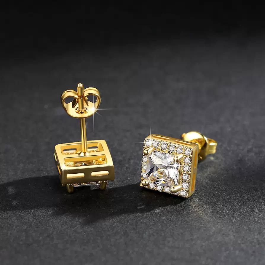 Zircona Luxe Hoop – Mini Zircon Chinese Gold Earring S1