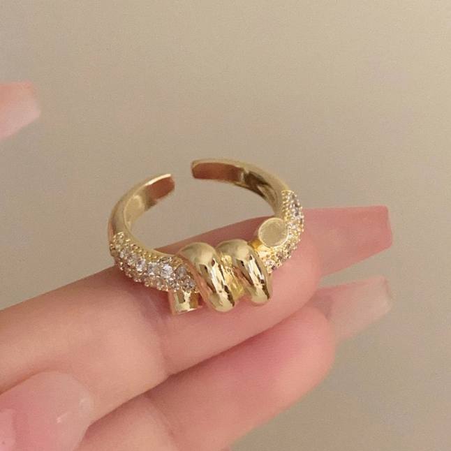 Zircona Classic Ring – Chinese Gold Free Size Zircon Ring S1