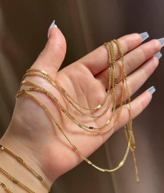 5-Layer Chain – Pure 316 Stainless Steel – Gold Tropical Finish S1