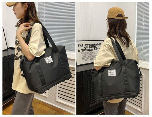 Imported Waterproof Travel Bag with Wheels | 2-Zip Expansion S1        Code : 1359