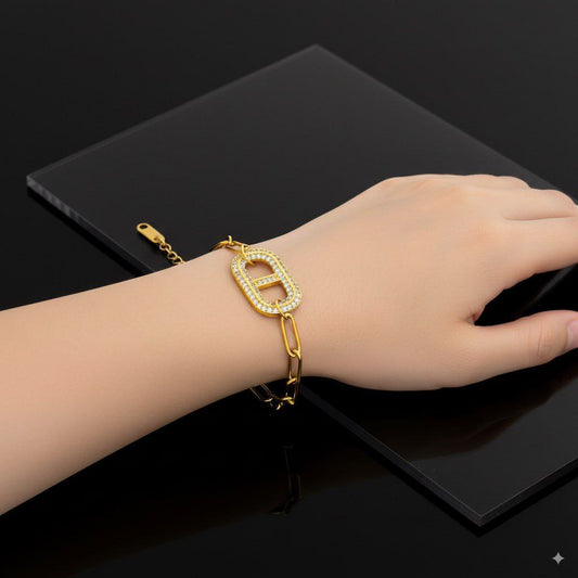 Oriental Bracelets – Single & Double Layer (2×1 Basic & Evening Style) with Zircon Stones S2