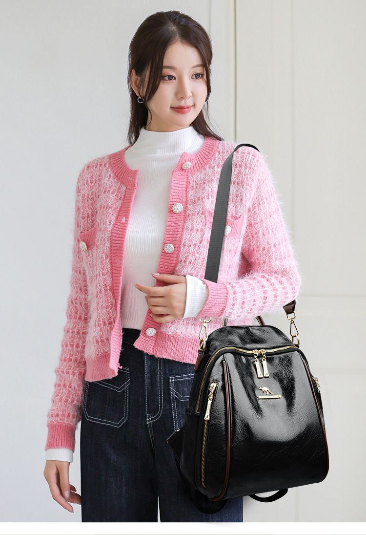 “Royal Chic” Backpack & Shoulder Bag – Premium Leather S1  (Code: 1721)