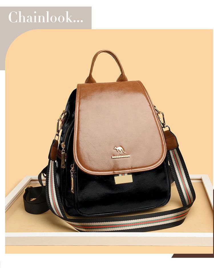“Elegant Mood” Backpack & Shoulder Bag – Premium Leather  S1 (Code: 1719)