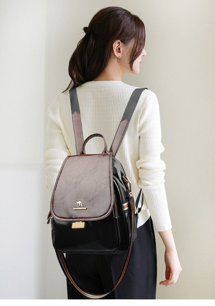 “Elegant Mood” Backpack & Shoulder Bag – Premium Leather  S1 (Code: 1719)