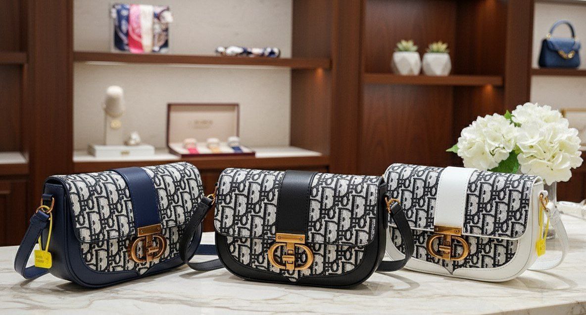 “Dior Class” Cross & Shoulder Bag – Premium Leather S1  (Code: 1669)